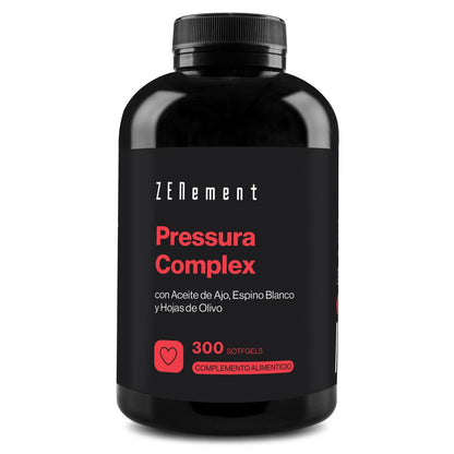 Pressura Complex, con aceite de ajo, espino blanco y hojas de olivo Zenement,  300 comprimidos