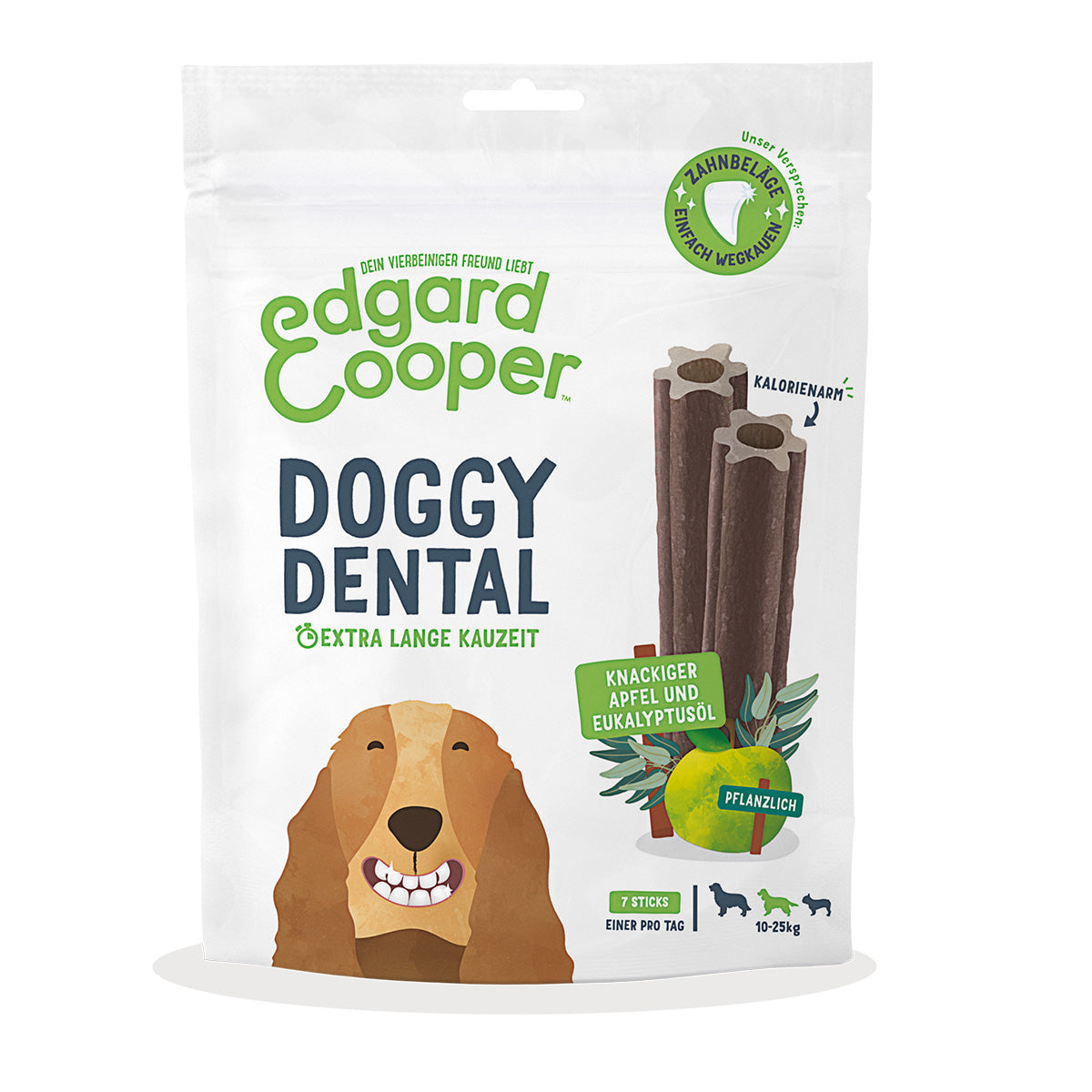 Doggy Dental para perros medianos Manzana y Eucalipto Edgard Cooper 7 sticks