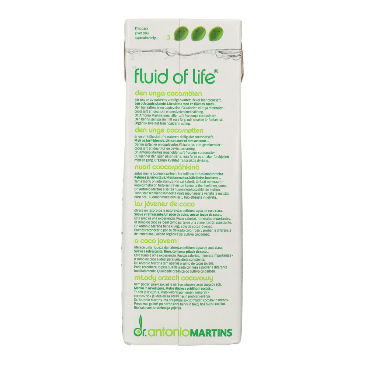 Agua de Coco Natural Dr. Martins 1 L