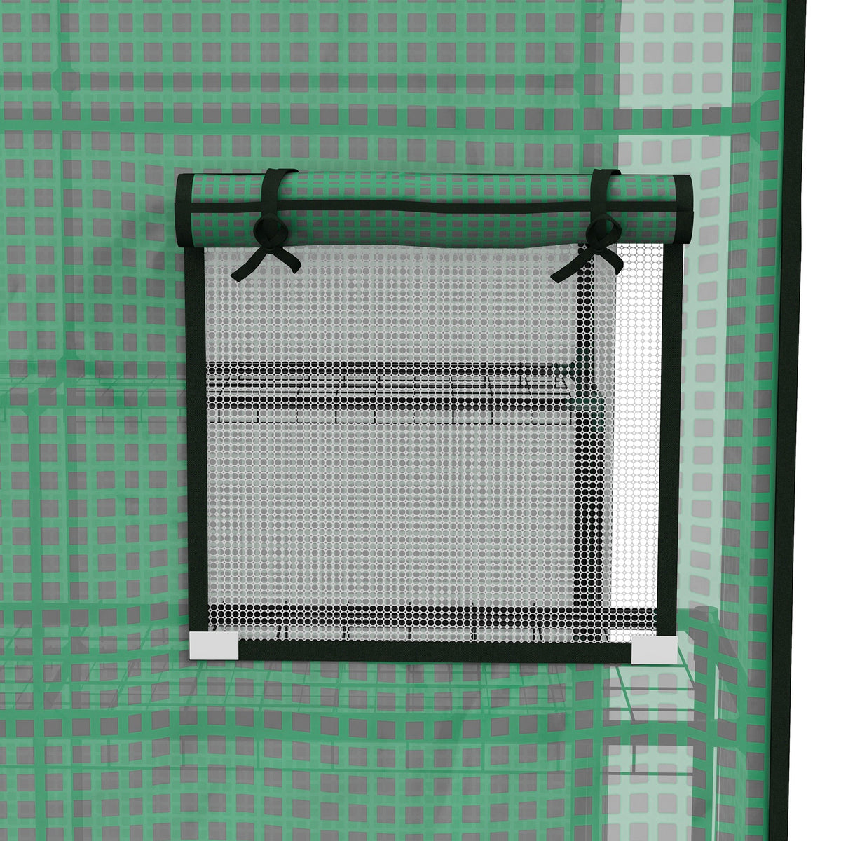Cubierta De Invernadero Outsunny Pe Verde 140x143x190 Cm_4