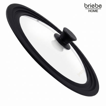 Briebe Totalid Tapa De Sartén Universal Con Borde De Silicona Y Cristal Templado, Multidiámetro 24-26-28 Cm_3