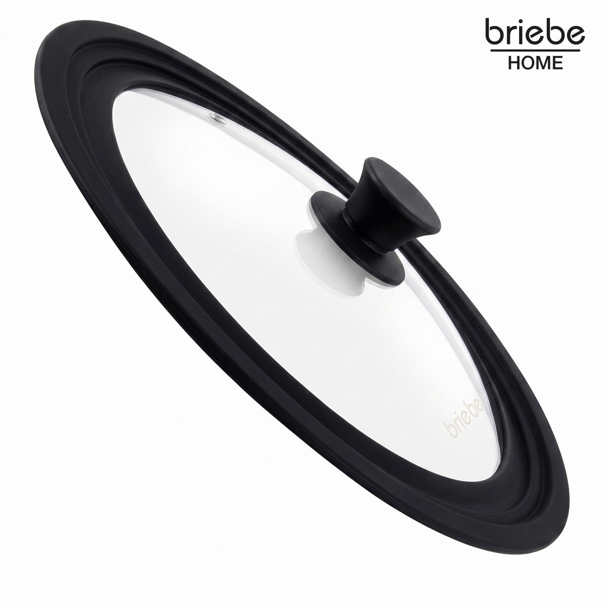 Briebe Totalid Tapa De Sartén Universal Con Borde De Silicona Y Cristal Templado, Multidiámetro 28-30-32_3