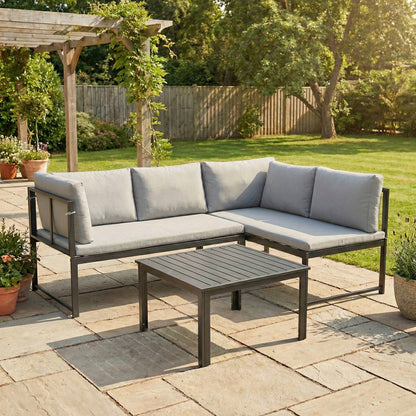 Muebles De Jardín Outsunny Metal, Poliéster Gris 177x115x64 Cm_1