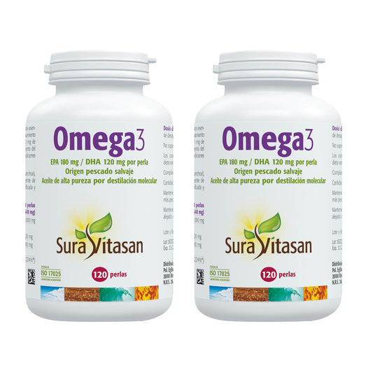 Pack 2x Omega 3, Sura Vitasan, 120 perlas
