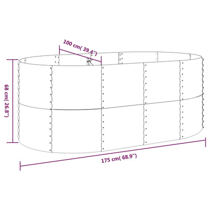 Jardinera Arriate Acero Galvanizado Verde 175x100x68 Cm_5