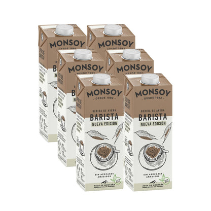 Pack 6 uds Bebida Avena Barista ECO Monsoy 1 L