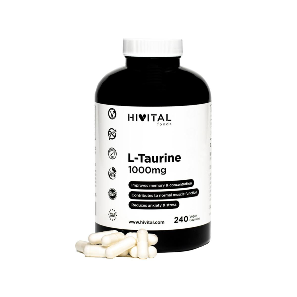 L-Taurina Hivital 240 cápsulas