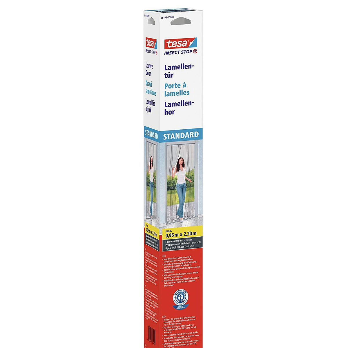 Cortina mosquitera Standard negra 2,2m x 0,95m Tesa