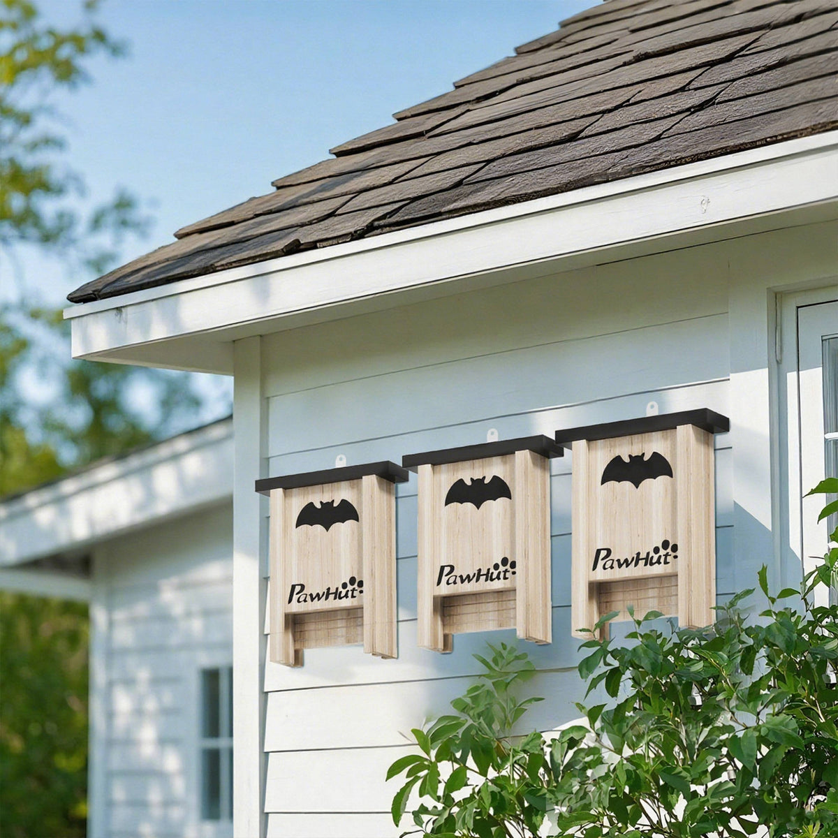 Casas Para Murciélagos Pawhut Madera De Abeto Madera Natural 18x6x22.5 Cm D51-470v00nd_1