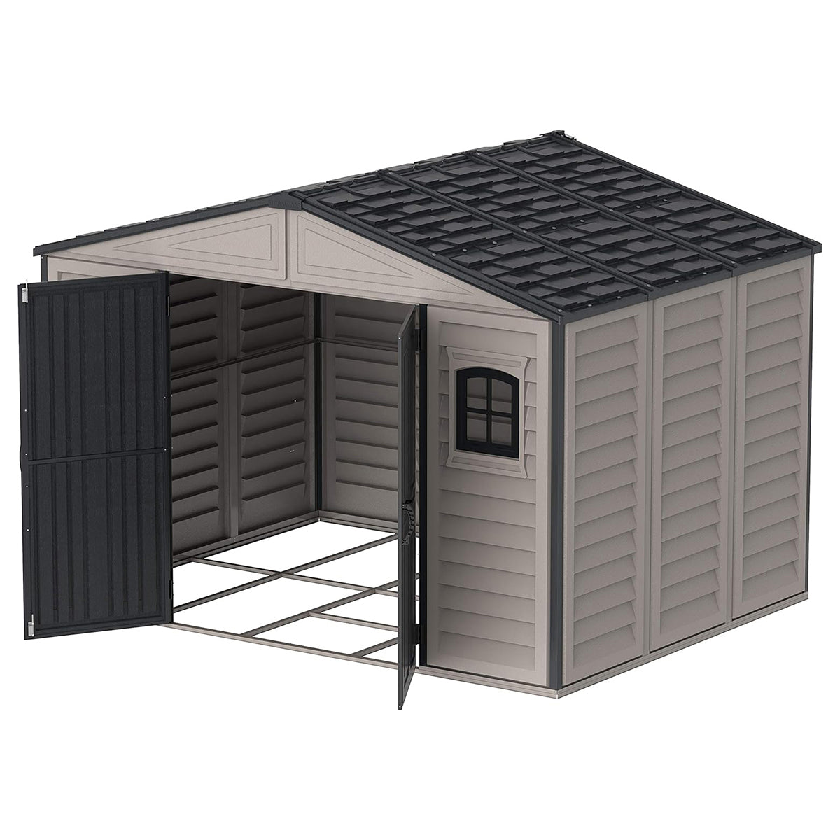 Duramax - Caseta Jardín - Woodbridge Plus 10.5x8 - Pvc - Color Gris Claro Y Oscuro_4