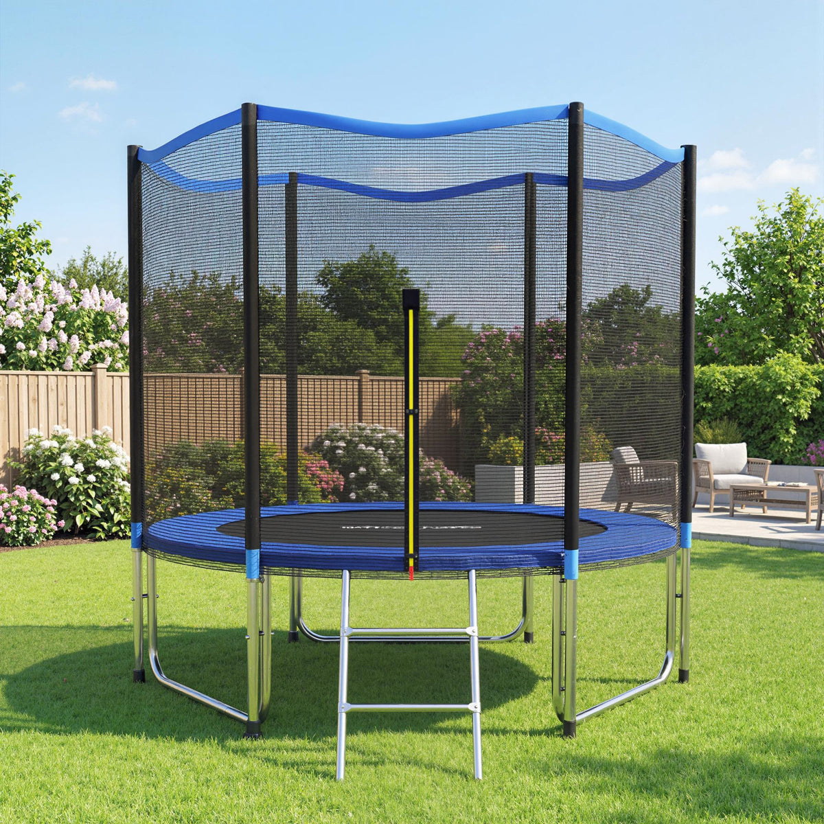 Cama Elástica Exterior Sportnow Acero, Pp Azul 305x305x248 Cm_1
