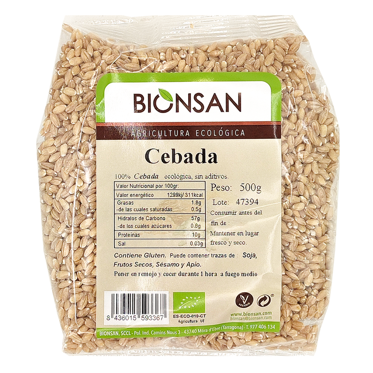 Cebada En Grano Eco Bionsan 500gr_0