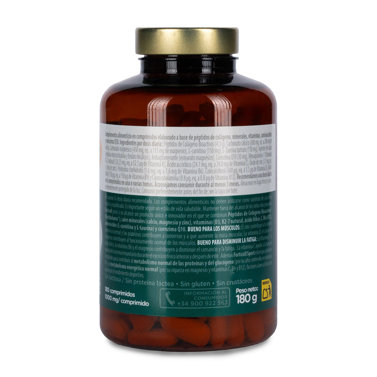 Colágeno Bioactivo Sport Forticoll, 180 comprimidos