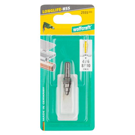Broca escalonada HSS Wolfcraft Ø 6, 8, 10 mm 21 mm 21 mm Ø 6, 8, 10 mm