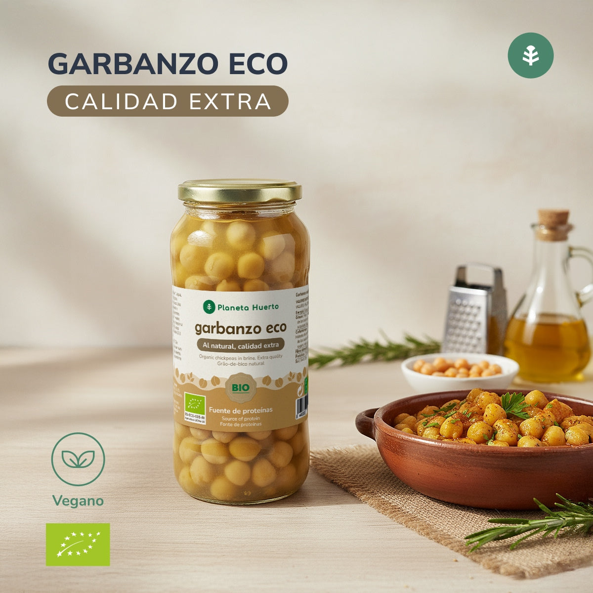 Garbanzo Cocido ECO Planeta Huerto 400 g