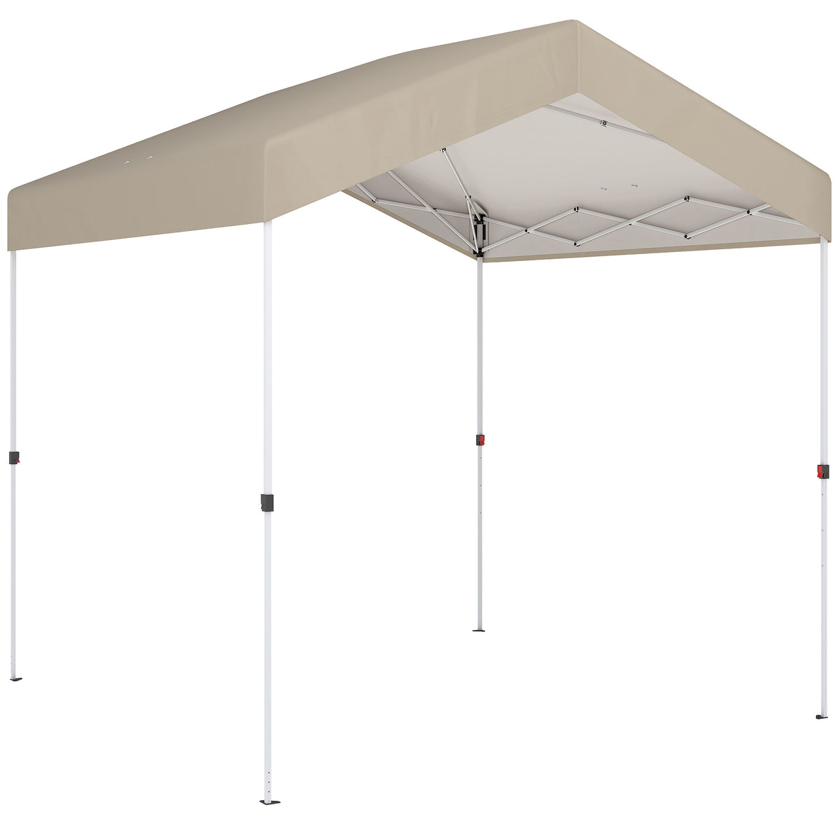 Carpa Plegable Outsunny Tela Oxford, Metal Beige 241x239x257 Cm_0