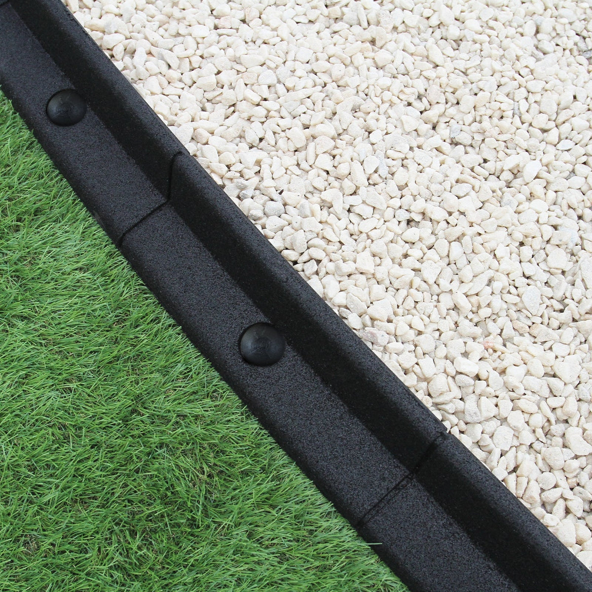 Bordes De Césped Negro Flexibles Jardín Bordes De Césped Paquete De 6 X 1.2m_1