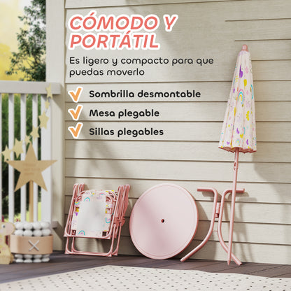 Conjunto Infantil Jardín Aiyaplay Acero, Poliéster Rosa 49.5x49.5x50 Cm_5