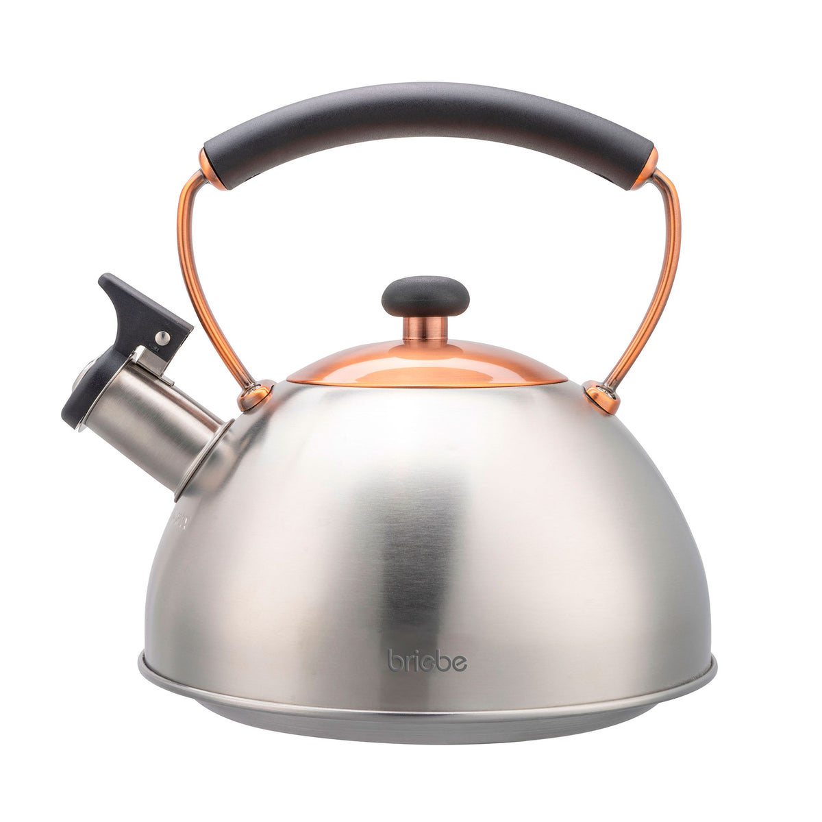 Briebe Tetera Con Silbato, Hervidor De Agua 2,3l, Inducción, Acero Inox, Vintage, Mango Cool Touch, I-bronze_0