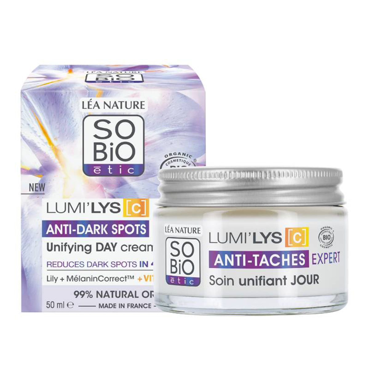CREMA DÍA LUMI'LYS [C] ANTIMANCHAS EXPERT, SO'BIO, 50 ml