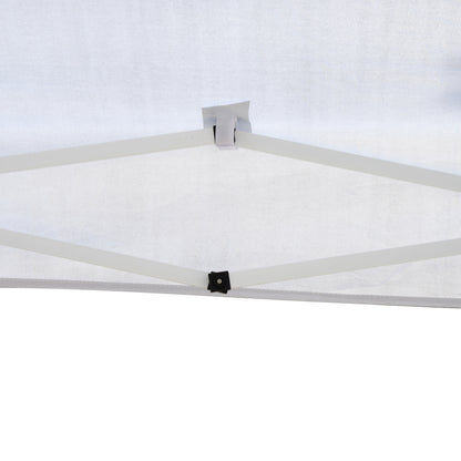 Carpa Plegable Outsunny Acero, Tela Oxford Blanco 295x295x255 Cm_4