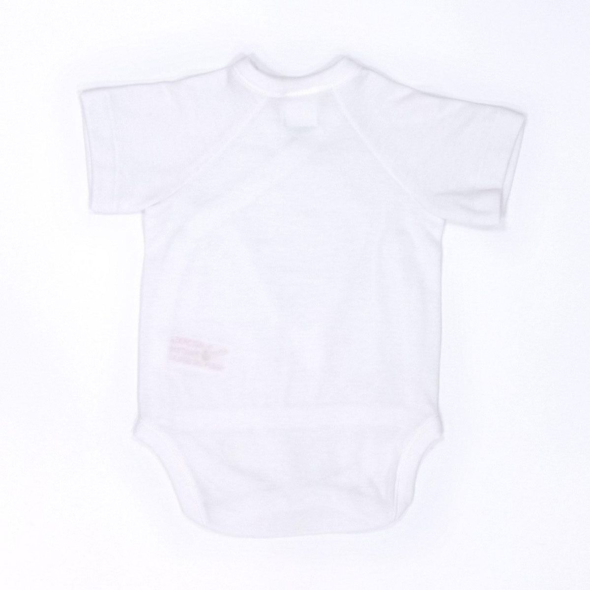 Body de manga corta para recién nacidos en tencel blanco