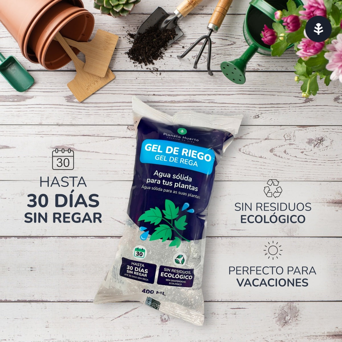 Pack 12 x Gel de Riego Planeta Huerto 400 ml
