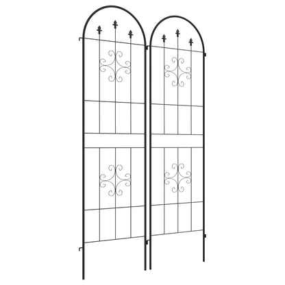 Enrejados De Jardín Outsunny Acero Negro 50x180 Cm_0