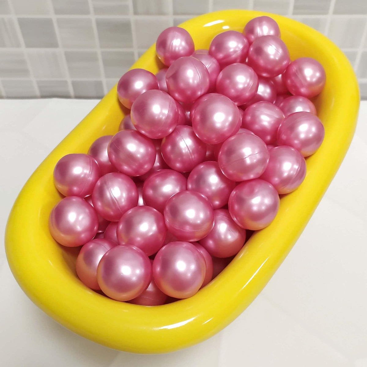 Pack 40 Perlas De Baño Aromatizada En Forma De Bola - Con Aceite De Soja - Hidratante Y Aromática - Aroma Rosas_3