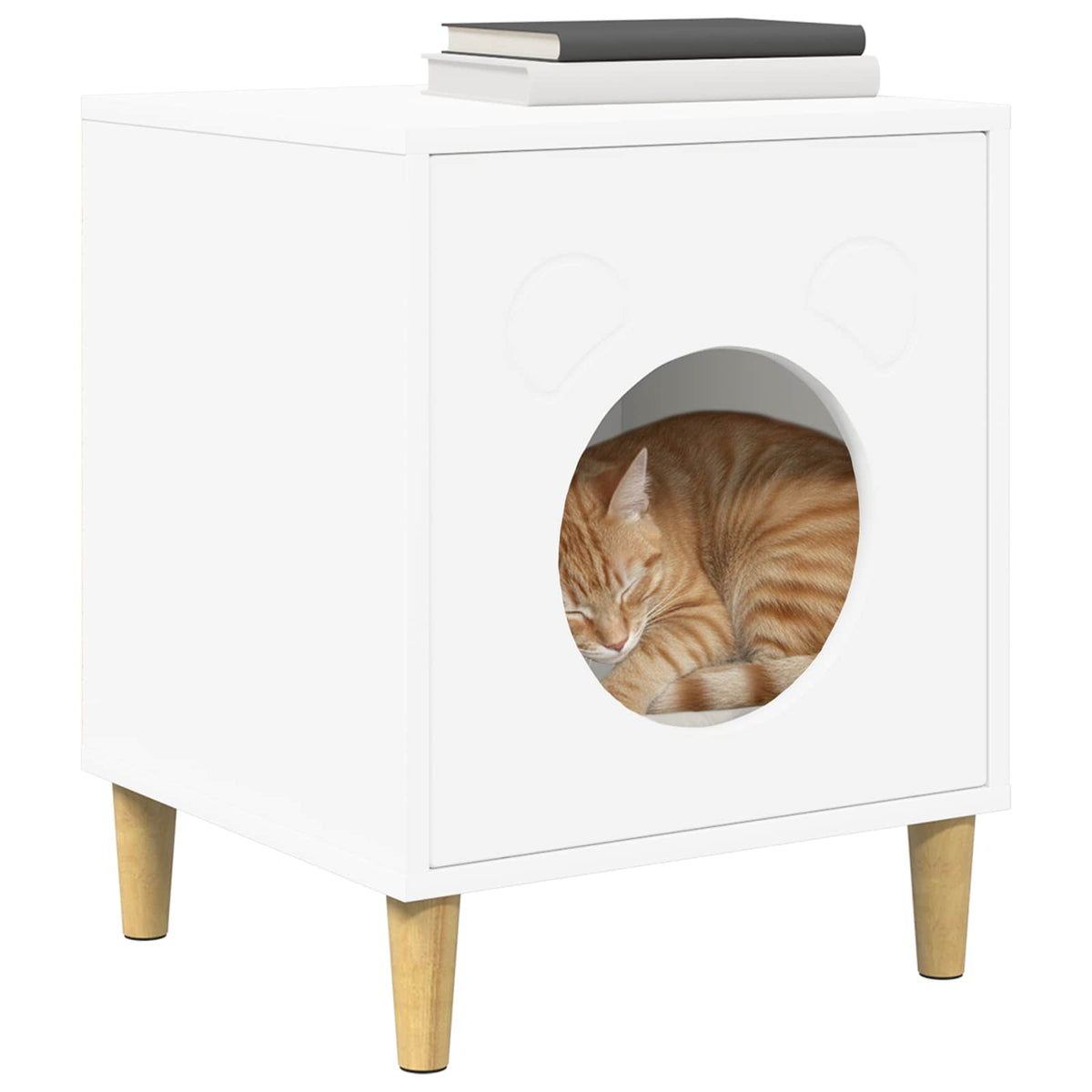 Casa Para Gatos 42,5 X 40 X 53 Cm Madera De Ingeniería_2
