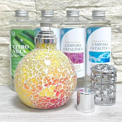 Lámpara Catalítica Mosaico Bicolor + Fragancia Lavender Expression 500ml - Elimina Malos Olores, Impurezas Y Perfuma_5