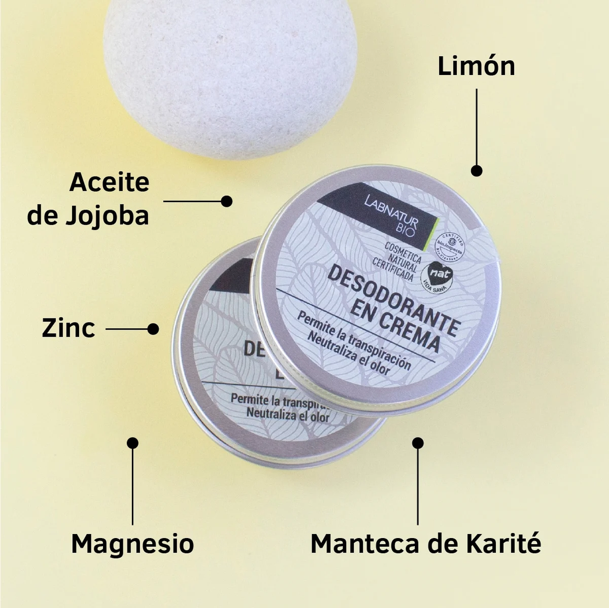 Desodorante en Crema Labnatur Bio 50 ml | Control del Mal Olor | Sin Sales de Aluminio | Piel Sensible | Vegano_1