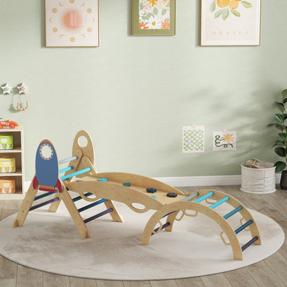 Triángulo De Escalada Aiyaplay Madera Contrachapada Azul 193x74.5x38 Cm 331-103v00bu_1