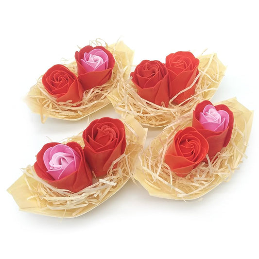 100 Barcas Con Flores Para Regalo Invitados (rojo) - Rosas De Jabón Para Baño Aromático. Detalle Original Para Eventos_0