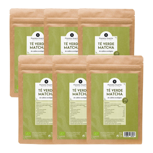 Pack 6xTé Matcha en polvo ECO Planeta Huerto 70 g