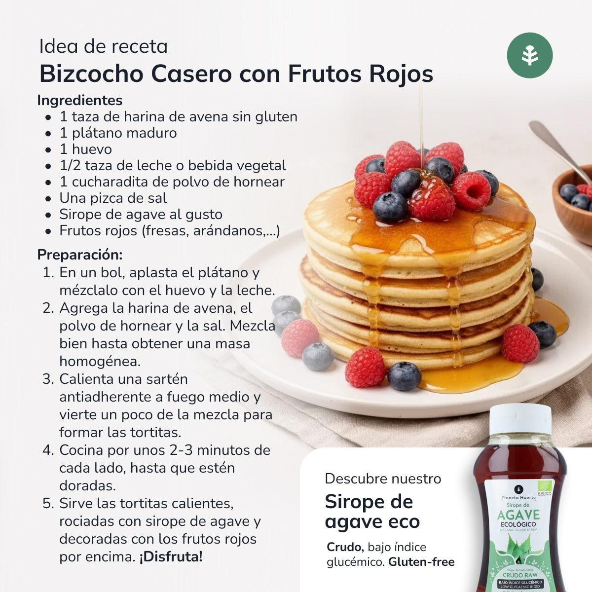 Harina Integral de Avena Sin Gluten Eco Planeta Huerto 800 g