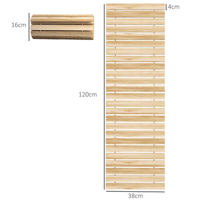 Camino De Jardín Outsunny Madera De Abeto Madera Natural 120x38x1 Cm_2