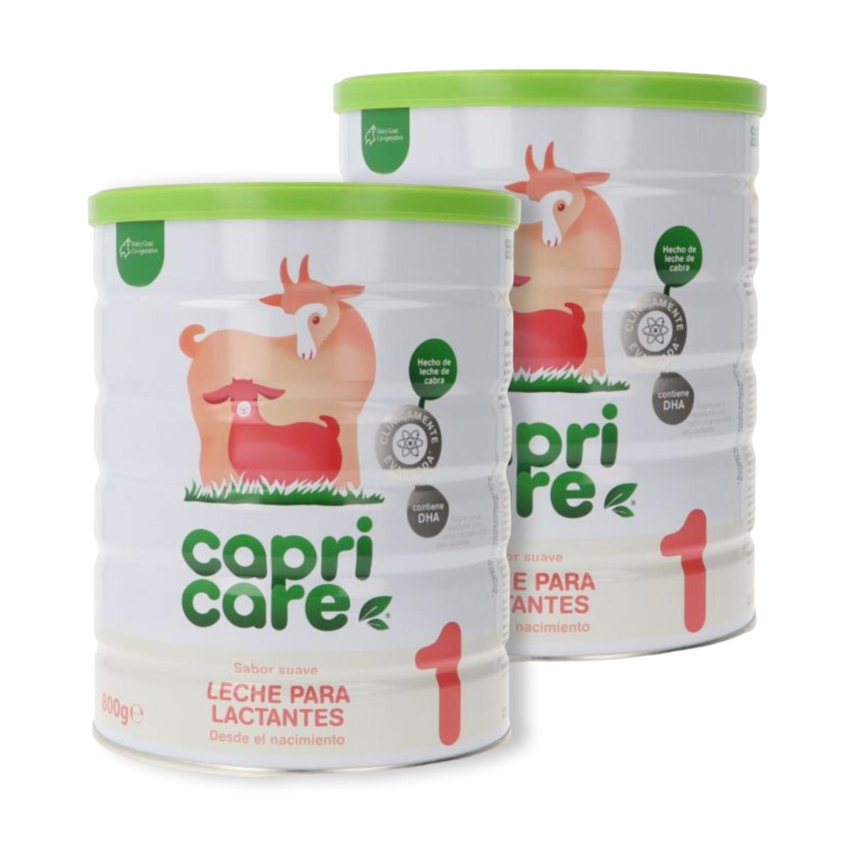 Promo 2x Leche de iniciación de cabra para lactantes 1 Capricare 800 g