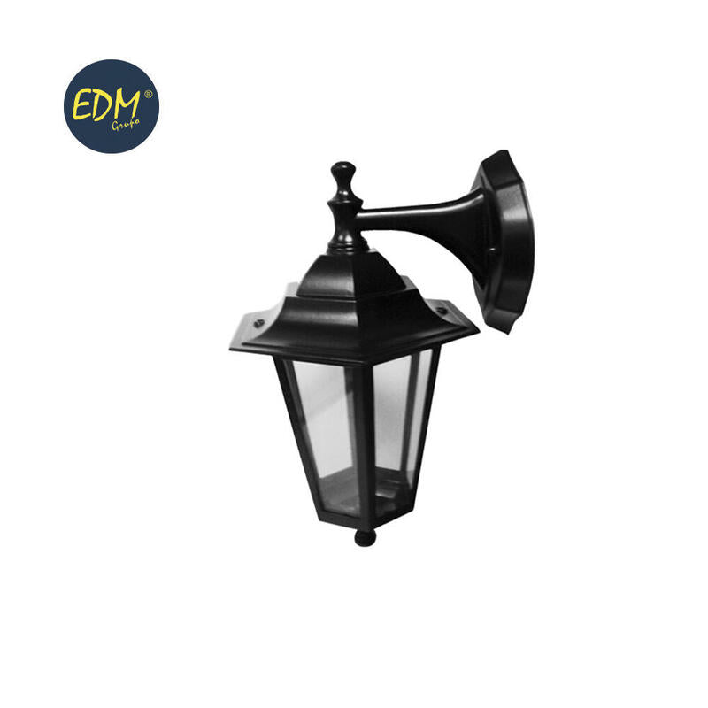 Aplique Farol Aluminio Negro Mod. Zurich 60w E27 Ip44_0