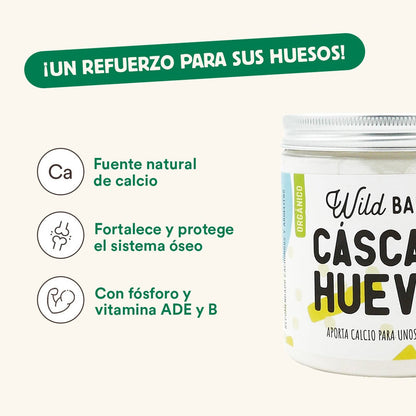 Cáscara de Huevo Orgánica Suplemento para mascotas Wild Balance 140 g