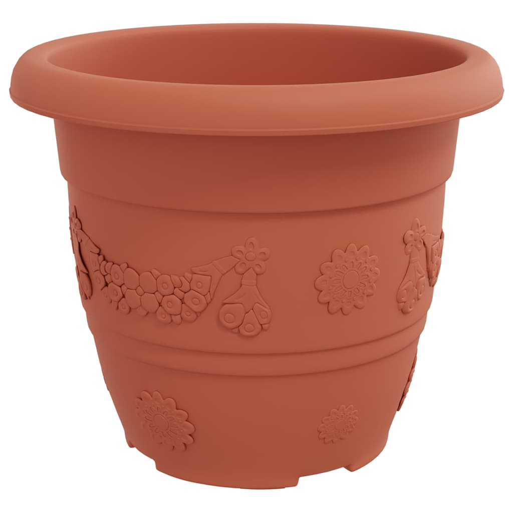 Maceta Redonda Para Flores 24 Uds. Rojo Ladrillo Ø 30 X 25 Cm_4