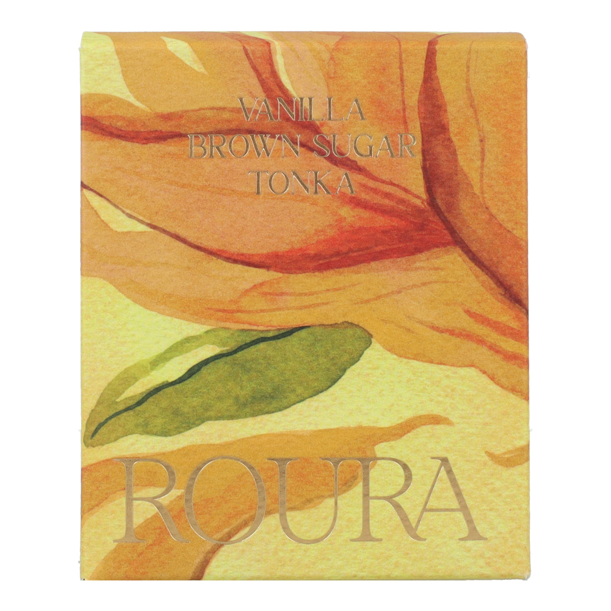Vela perfumada vainilla y tonka en vaso rayado amarillo 9x8 cm Roura