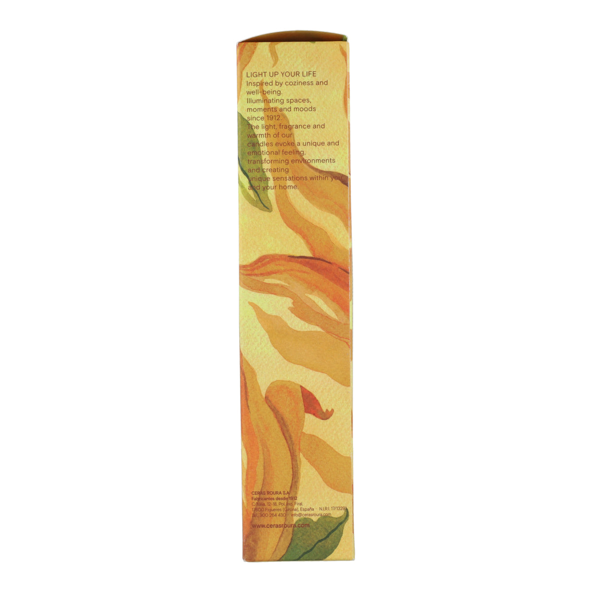 Ambientador mikado vainilla y tonka en frasco rayado amarillo Roura 100 ml