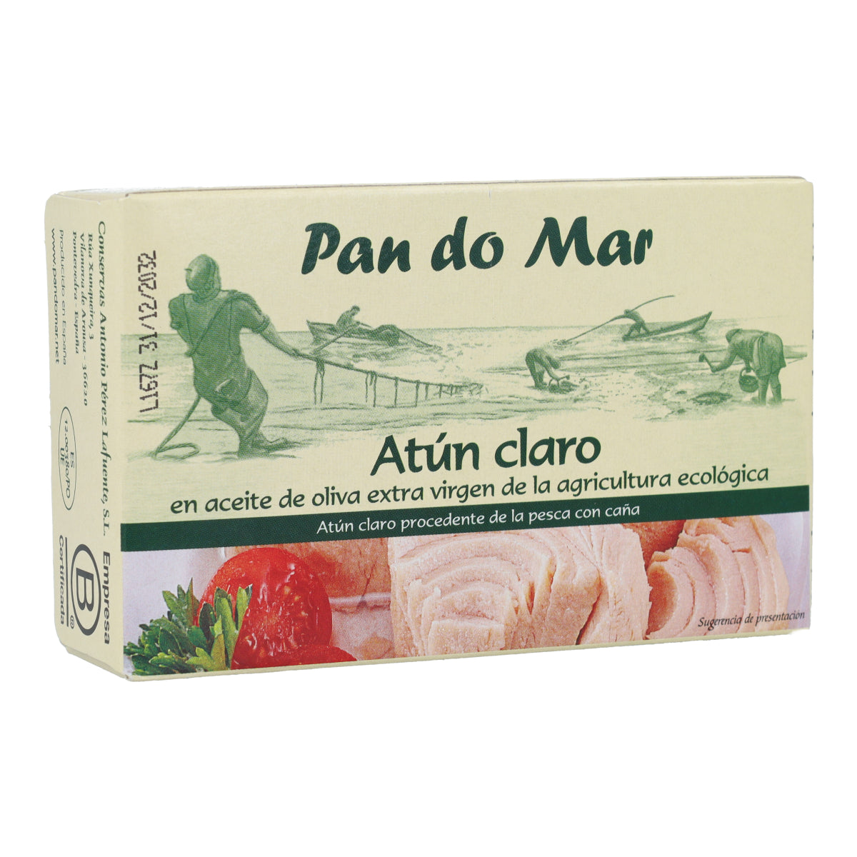 Atún claro en aceite de oliva ecológico en Lata Pan do Mar 120g