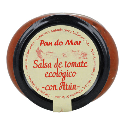 Salsa de tomate ecológico con atún en Vidrio Pan do Mar 340g