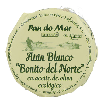 Lomos de Bonito del Norte en aceite de oliva ecológico en Vidrio Pan do Mar 220g