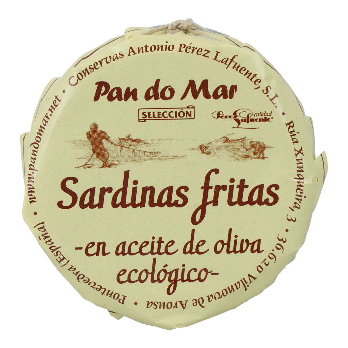 Sardinas fritas en aceite de oliva ecológico en Vidrio Pan do Mar 220g