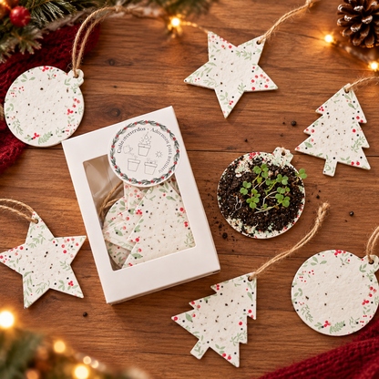 Adornos papel de semillas navidad Garden Pocket