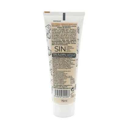 Dentífrico frescor especiado curcuma jengibre Naturabio 75 ml