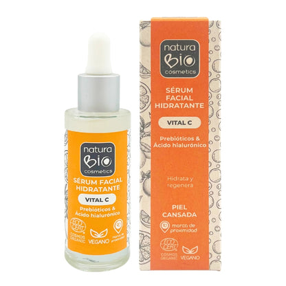 Sérum facial hidratante vital c prebióticos &amp; ácido hialurónico 30 ml